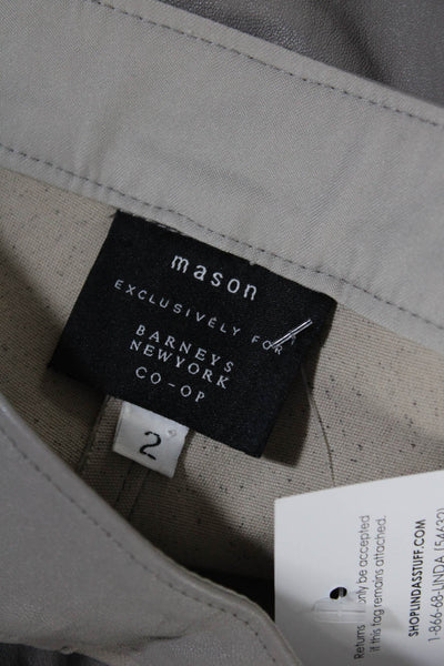 Mason x Barneys New York Co-op Womens Gray Zip Ankle Skinny Leg Pants Size 2