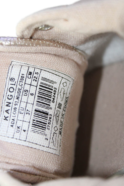 Kangol Womens Suede Low Top Lace Up Leather Trim Sneakers Pink Size 6