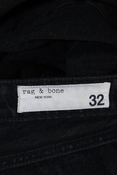 Rag & Bone Womens Cotton Denim Five Pocket Button Fly Skinny Jeans Black Size 32