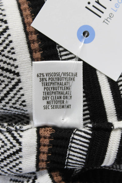 Bailey 44 Women's Square Neck Short Sleeves Fitted Striped Sweater Size S