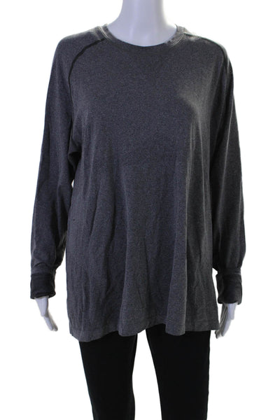 Ivivva by Lululemon Womens Long Sleeve Crewneck Athletic Top Gray Large