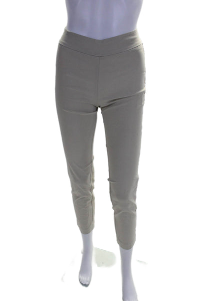Avenue Montaigne Womens Elastic Waist Tapered Leg Pants Beige Size 24