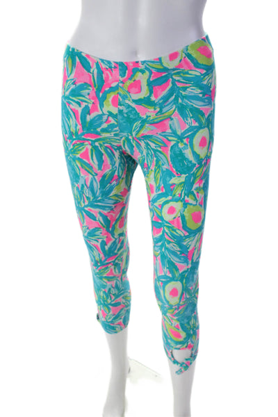 Lily Pulitzer Womens Elastic Waist Tapered Leg Abstract Print Leggings Blue XS