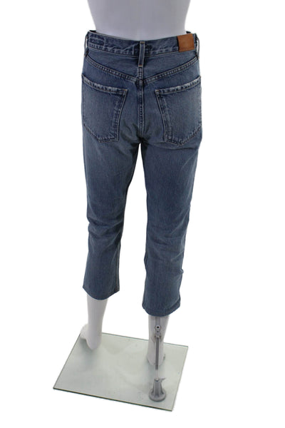 Citizens of Humanity Womens Button Medium Wash Straight Jeans Blue Size EUR 25