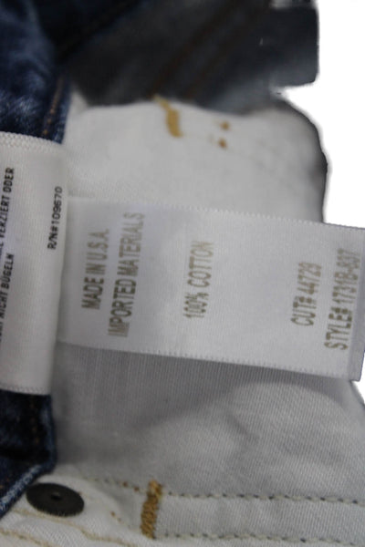 Citizens of Humanity Womens Button Medium Wash Straight Jeans Blue Size EUR 25