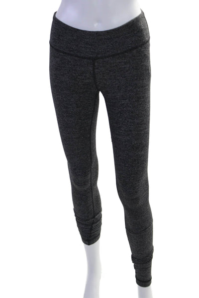 Lululemon Womens Stretch Mid-Rise Activewear Ankle Leggings Pants Gray Size 2