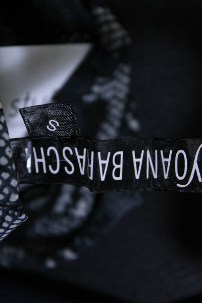 Yoana Baraschi Womens Dark Blue Floral Twist Front Sleeveless Blouse Top Size S