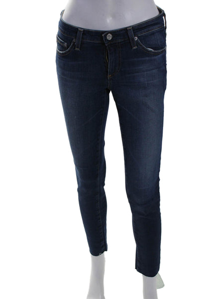 AG Adriano Goldschmied Womens Mid Rise Legging Super Skinny Ankle Jeans Blue 26