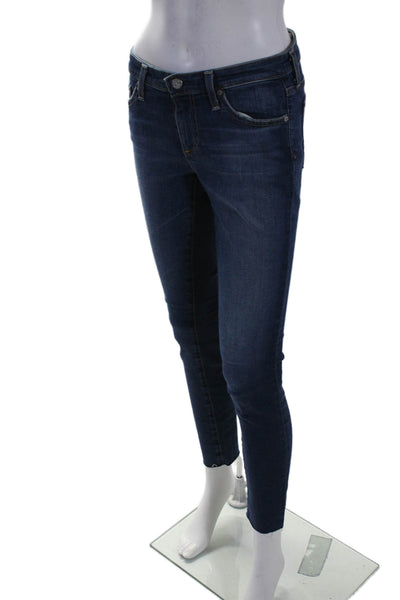 AG Adriano Goldschmied Womens Mid Rise Legging Super Skinny Ankle Jeans Blue 26