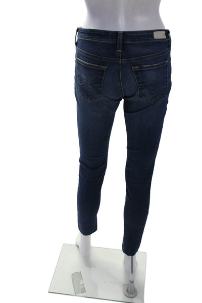 AG Adriano Goldschmied Womens Mid Rise Legging Super Skinny Ankle Jeans Blue 26