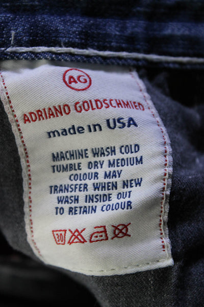 AG Adriano Goldschmied Womens Zip Front Medium Wash Jeans Blue 29 in