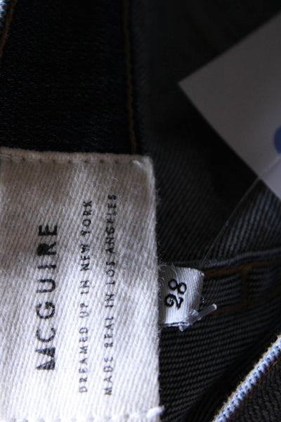 McGuire Womens Cotton Blend Five Pocket Mid-Rise Straight Leg Jeans Blue Size 28