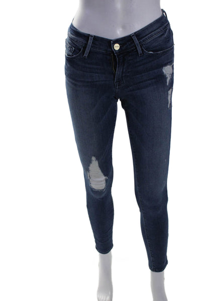 Frame Women's High Waist Five Pockets Distress Skinny Jeans Pants Size 25