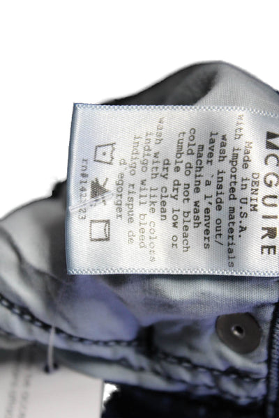 McGuire Womens High Rise Medium Wash Button Up Boot Cut Jeans Blue Cotton Size 2