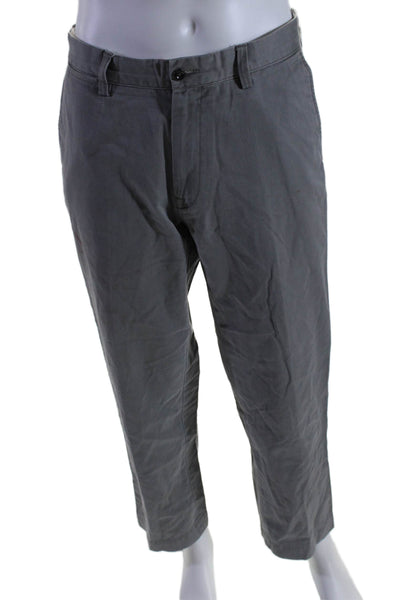 Polo Ralph Lauren Mens Cotton Lined Button Zip Casual Pants Gray Size 34/30
