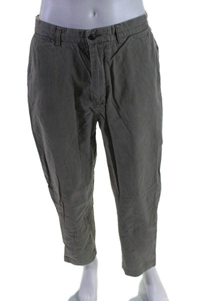 Polo Ralph Lauren Mens Cotton Buttoned Zip Lined Casual Trousers Green Size 40