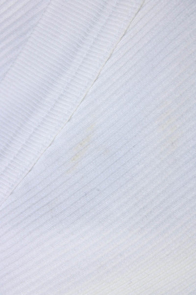 Citizens of Humanity Womens Cotton Blend V-Neck Long Sleeve Top White Size L