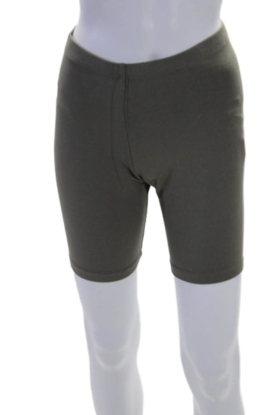 Cotton Citizen Womens Elastic Waistband High Rise Knit Shorts Gray Cotton Small