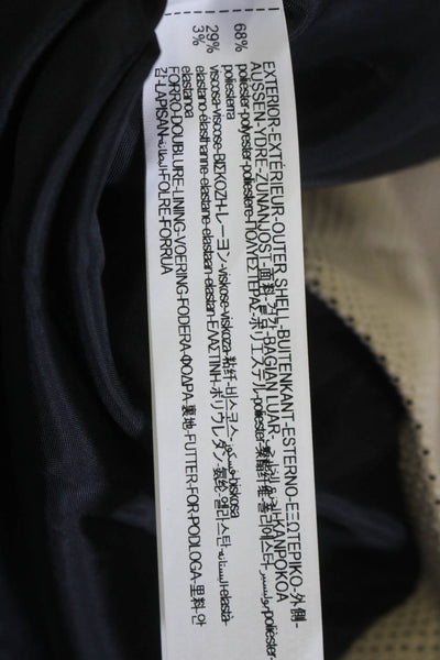 Zara Womens Single Button Long Sleeves Blazer Jacket Beige Black Size 4