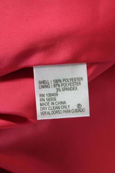 Antonio Melani Womens Bright Red Pleated V-neck Short Sleeve Wrap Dress Size 2