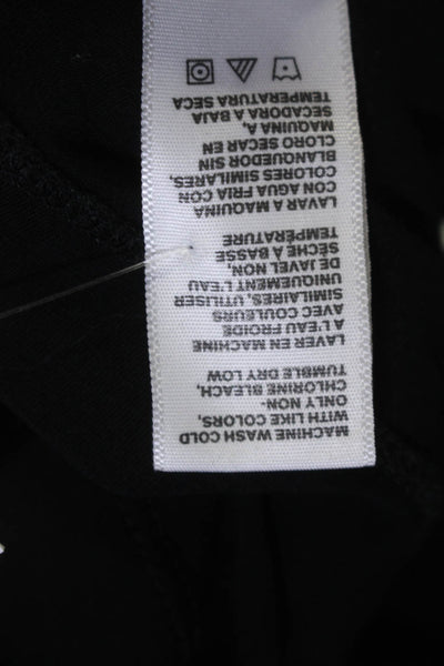 James Perse Classics Womens Button Down Pajama Shirt Black White Cotton Size 2