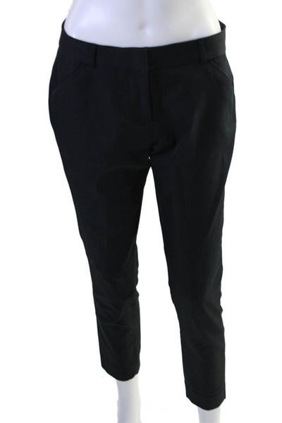 Peter Millar Womens Flat Front Straight Leg Trousers Blue Size 4
