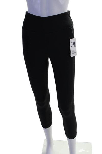 New Balance Womens Elastic Waist Tapered Compression Leggings Black Medium