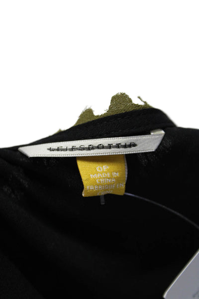 Leifsdottir Anthropologie Womens Side Zip Lace Scalloped Trim Jumpsuit Green 0P