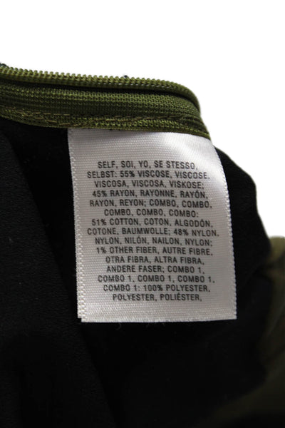 Leifsdottir Anthropologie Womens Side Zip Lace Scalloped Trim Jumpsuit Green 0P