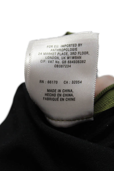 Leifsdottir Anthropologie Womens Side Zip Lace Scalloped Trim Jumpsuit Green 0P