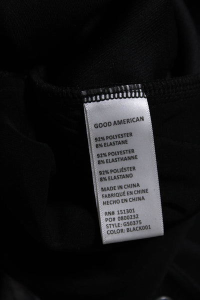 Good American Womens Zip Pocket Bootcut Hook and Eye Closure Pants Black Size 6