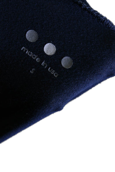 Three Dots Womens Navy V-Neck Embellished Belt Long Sleeve Shift Dress Size S