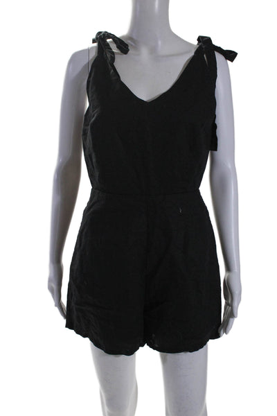 Capulet Womens Liner Sleeveless Sweetheart Neckline Zip Romper Black Size XS