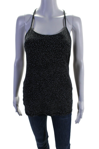 Lululemon Womens Stretch Spandex Built In Bra Tank Workout Top Black Size S