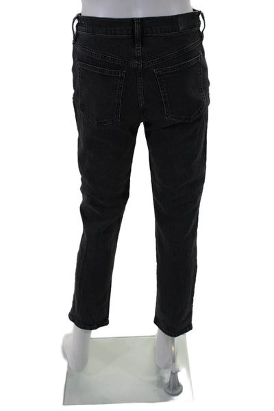 Madewell Men's Five Pockets Button Closure Straight Leg Denim Pants Black Size 2