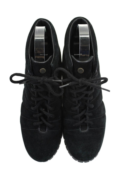 Cole Haan Womens Lace Up Low Block Heeled Ankle Boots Black Size 7.5