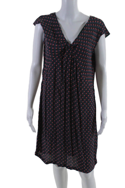 Nice Things Paloma S Womens Geometric Print V Neck Dress Multi Colored Size 8