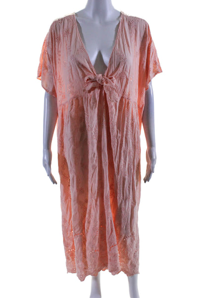 Young Fabulous & Broke Womens Sleeveless V Neck Long Dress Pink Small