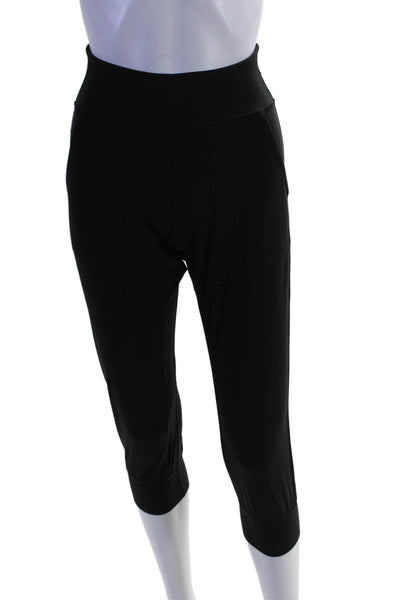 Lululemon Womens Black High Rise Cuff Ankle Active Pants Size 4