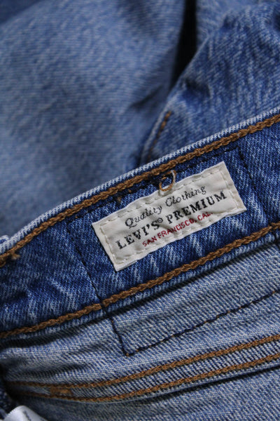 Levis Womens Cotton Wide Leg Straight Medium Wash Jeans Blue Size EUR 27