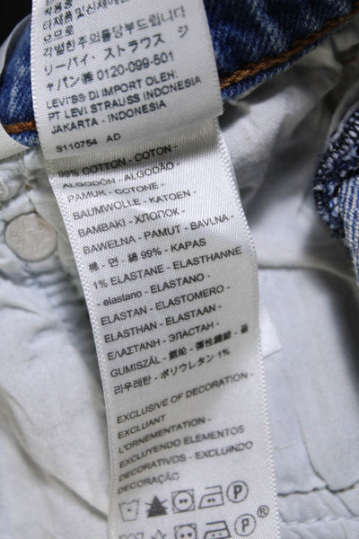 Levis Womens Cotton Wide Leg Straight Medium Wash Jeans Blue Size EUR 27