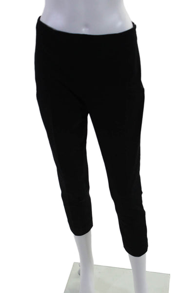 Joseph Womens Side Zip High Rise Pleated Knit Trouser Pants Black Size FR 38