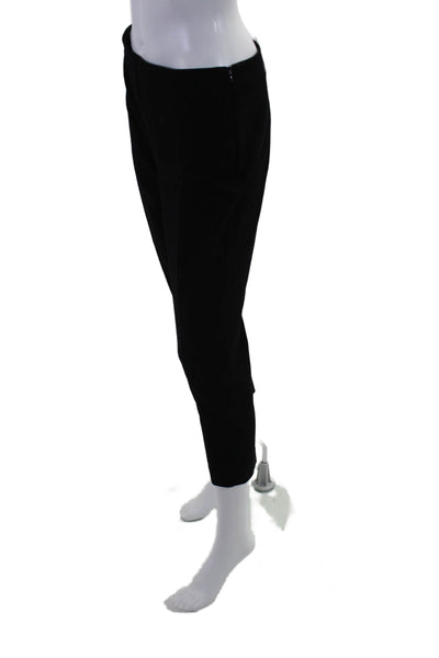 Joseph Womens Side Zip High Rise Pleated Knit Trouser Pants Black Size FR 38