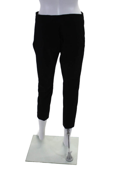 Joseph Womens Side Zip High Rise Pleated Knit Trouser Pants Black Size FR 38