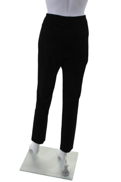 Ecru Womens Flat Zip Front Tapered Leg Five Pocket Pants Black 28 in