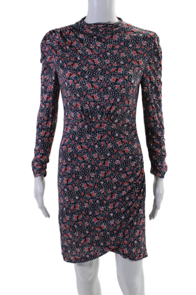 Rebecca Taylor Women's Long Sleeves Rouge Wrap Mini Dress Floral Size XS