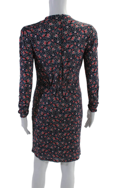 Rebecca Taylor Women's Long Sleeves Rouge Wrap Mini Dress Floral Size XS