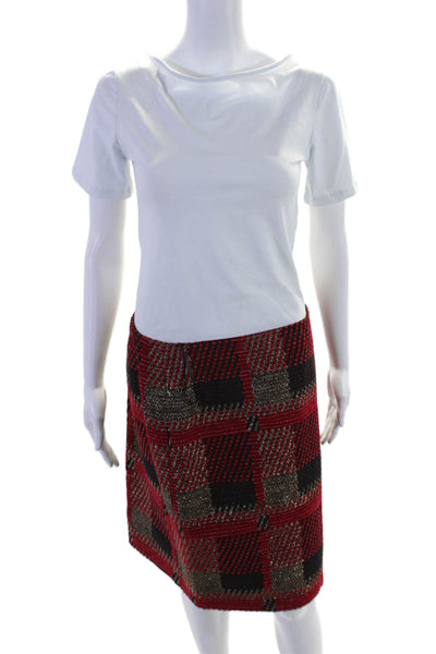 J. Mclaughlin Women's Hook Closure Lined A-Line Mini Skirt Multicolor Size 8