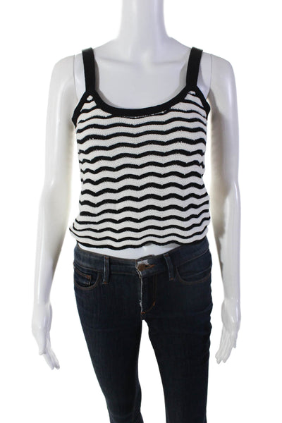 BB Dakota Womens Cotton Blend Striped Pullover Knit Tank Top White Size XS