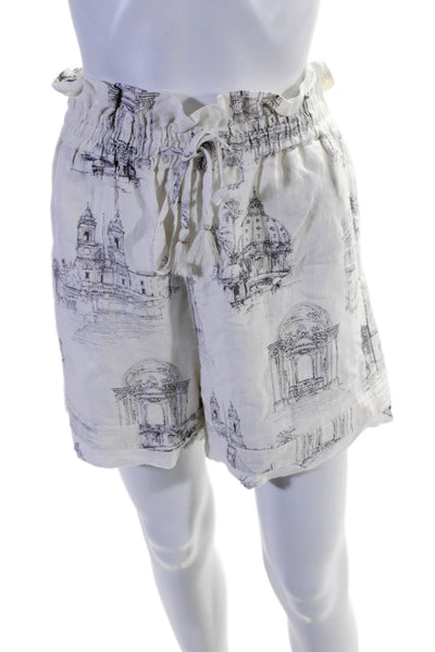 Fate. Women's Paper Bag Waist Tassel Pockets Print Dress Short Size L